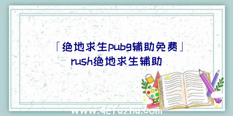 「绝地求生pubg辅助免费」|rush绝地求生辅助